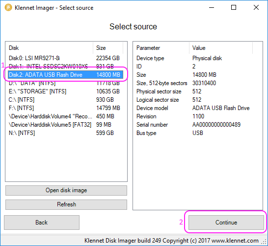 How to create disk image in file
