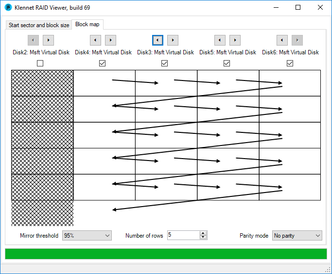 RAID0 final block view.