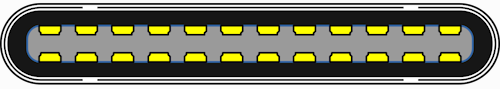 Fully wired USB-C 3 connector.